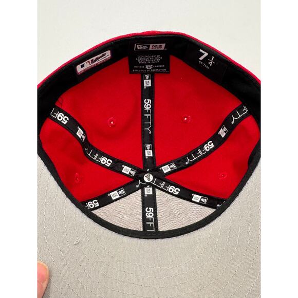Washington Nationals Red Fitted Hat w/ White Stars Size 7 1/4 - Picture 7 of 12